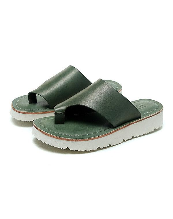 Fashion Flip Flops I Läder Sommar