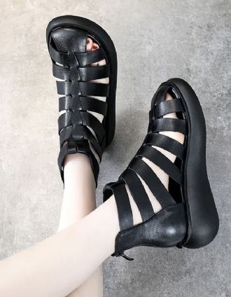 Herr Dam Retro Rome Strappy Wedge Sandaler