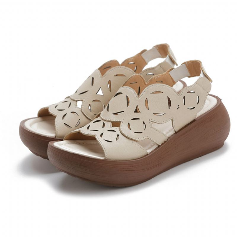 Herr Fish Toe Hollow Wedge Damsandaler Slingback