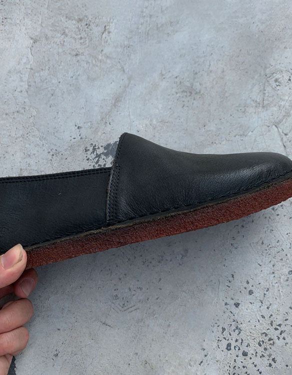 Slip-on Handgjorda Läderretrolägenheter För Män