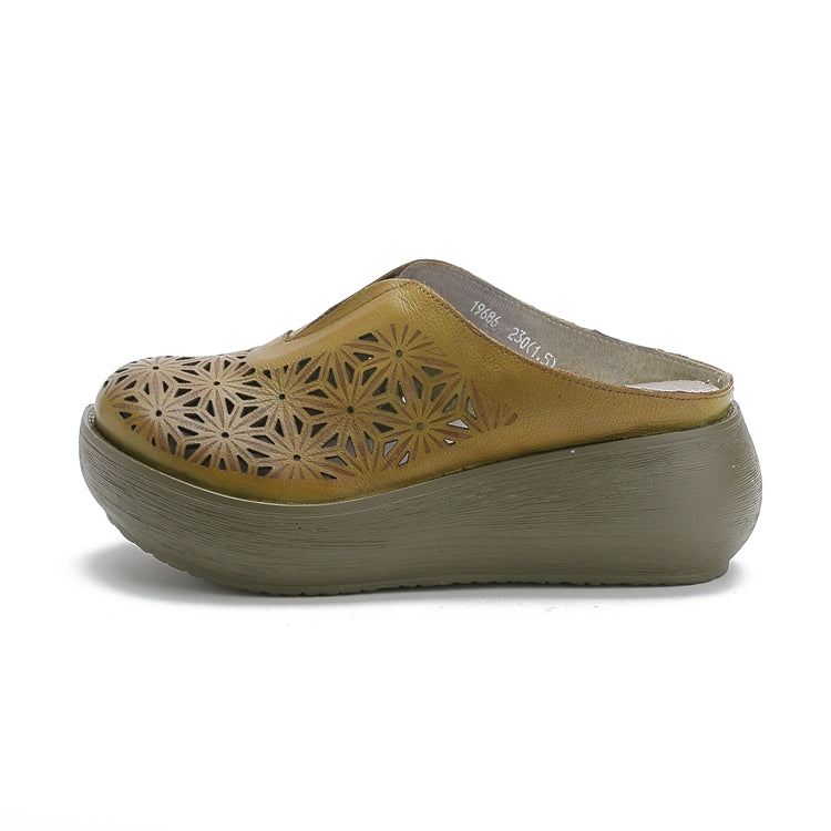 Summer Retro Hollow Holiday Wedge Tofflor