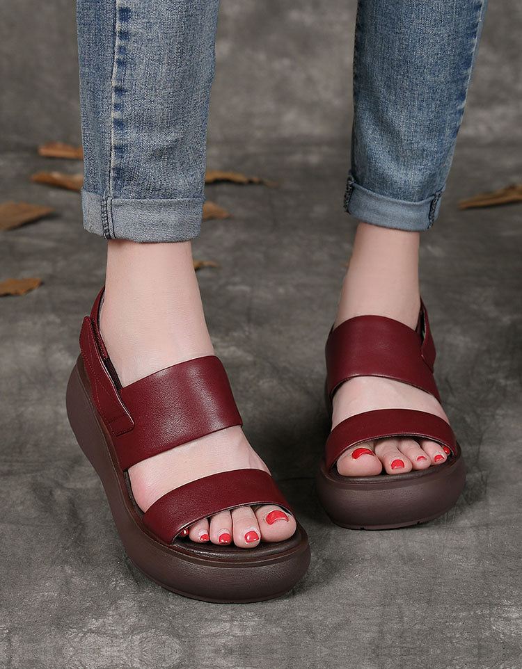 Summer Slingback Retro Wedge Sandaler